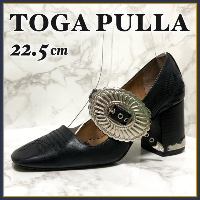 TOGA PULLA トーガ プルラ フラット パンプス バイカラー メタル