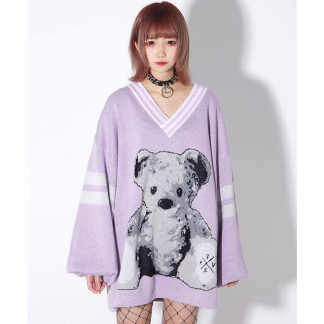 【高知インター店】 MILKBOY セーター ニット バルーン ベアー クマ 熊 tokyo travas - ニット+セーター