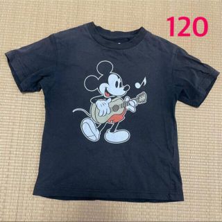 ユニクロ(UNIQLO)のUNIQLO ミッキー　黒　Tシャツ　120(Tシャツ/カットソー)