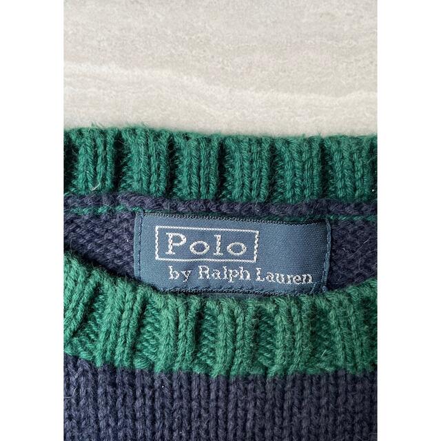 POLO RALPH LAUREN(ポロラルフローレン)のPOLO RELPHLAUREN キッズ　ニット　ビックポニー　ネイビー　150 キッズ/ベビー/マタニティのキッズ服男の子用(90cm~)(ニット)の商品写真