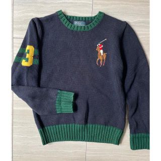 ポロラルフローレン(POLO RALPH LAUREN)のPOLO RELPHLAUREN キッズ　ニット　ビックポニー　ネイビー　150(ニット)