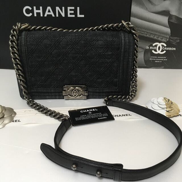 【希少】CHANEL シャネル ボーイシャネル デニムチェーンショルダーバック