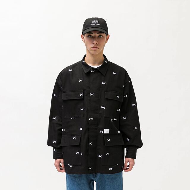 L WTAPS JUNGLE 01 LS COTTON BLACK クロスボーン