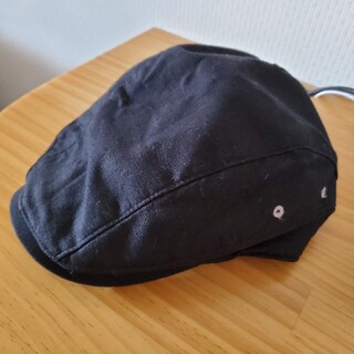 ブラック　ベレー帽(ハンチング/ベレー帽)