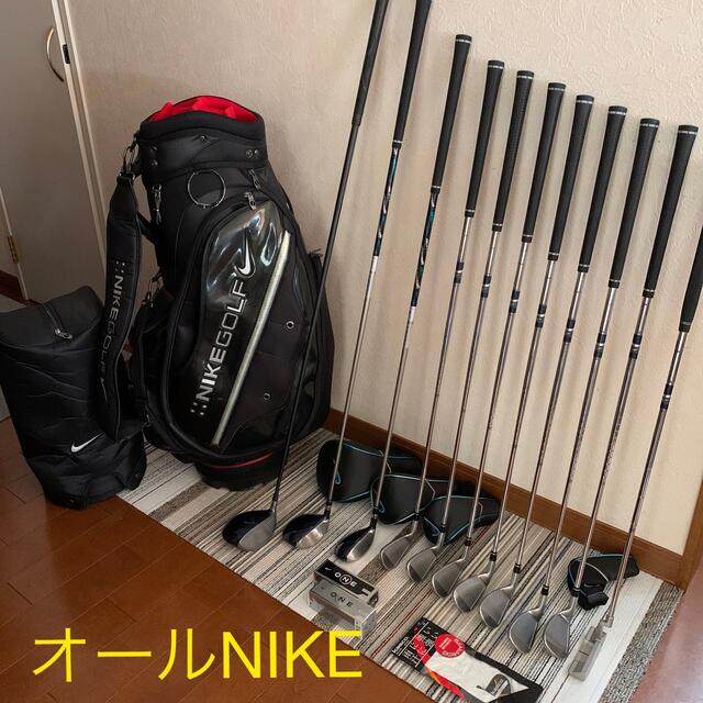 超カッコ良い‼️希少オールNIKEメンズゴルフクラブセット⛳️ブラックバッグ 付