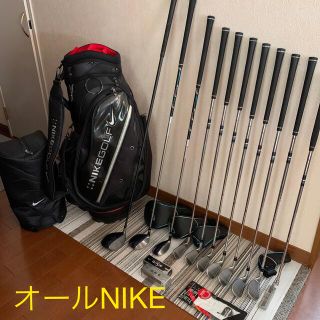 ナイキ(NIKE)の超カッコ良い‼️希少オールNIKEメンズゴルフクラブセット⛳️ブラックバッグ 付(クラブ)