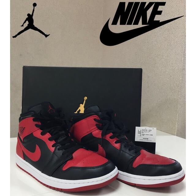 NIKE(ナイキ)のジョーダン1 AJ1 エアジョーダン1 JORDAN1 MID ブレッド メンズの靴/シューズ(スニーカー)の商品写真