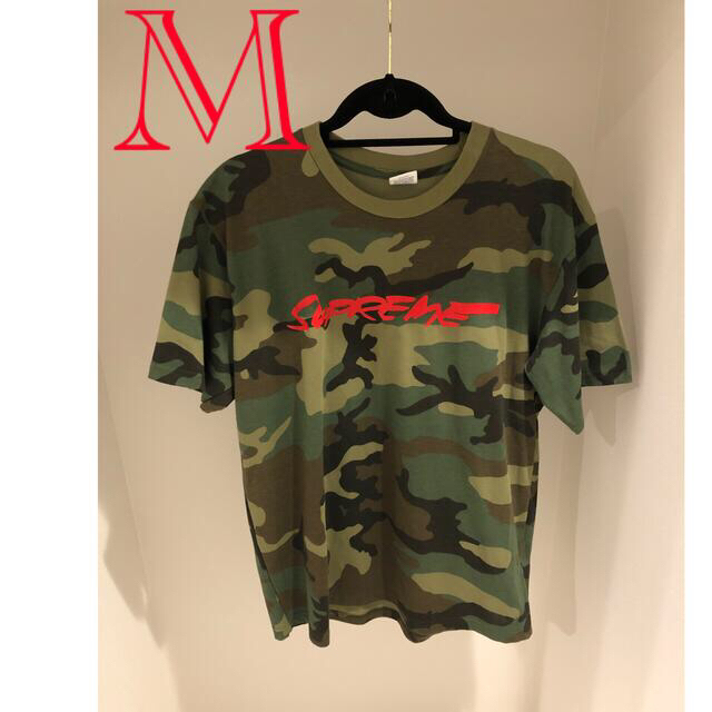 Supreme Futura Logo Tee Woodland camo