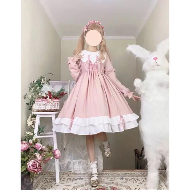 新品♡ロリータワンピース ドレス やみかわ ゆめかわ ピンク M♡jgtの ...