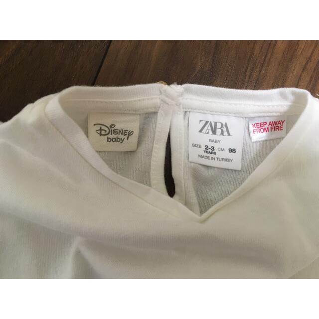 ZARA KIDS 新品未使用 ディズニー ザラ 長袖 Tシャツ ホワイト 98の通販 by みっちー ZARABABY2-3YEARS ベビー パンツ オシャレ ズボン