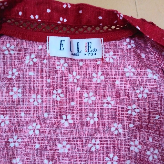 ELLE(エル)のELLE　浴衣風　ロンパース　70 キッズ/ベビー/マタニティのベビー服(~85cm)(ロンパース)の商品写真