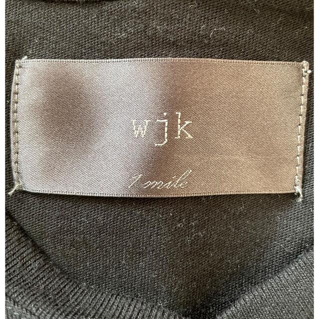 wjk(ダブルジェーケー)のwjk ダブルジェーケー Tシャツ　半袖 Vネック ブラック　S メンズのトップス(Tシャツ/カットソー(半袖/袖なし))の商品写真