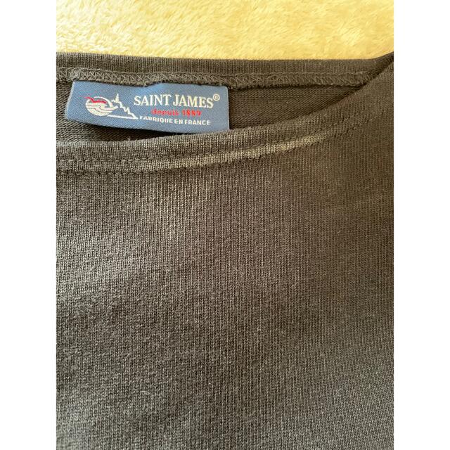 SAINT JAMES(セントジェームス)のセントジェームス　ピアリック　Tシャツ　半袖　ブラック　XS フランス製 メンズのトップス(Tシャツ/カットソー(半袖/袖なし))の商品写真