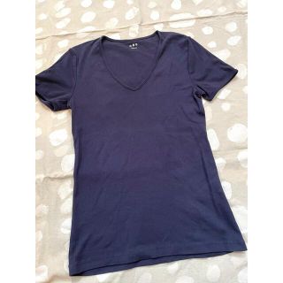 スリードッツ(three dots)のスリードッツ　 Tシャツ　Vネック　M(Tシャツ(半袖/袖なし))