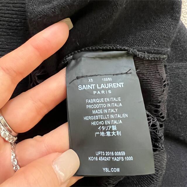 サンローラン　SAINT LAURENT　ニット　背面レース　黒 3