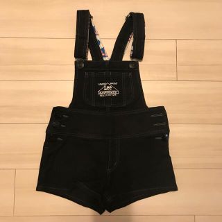 リー(Lee)のLee×SLY・コラボ商品・黒・サロペット・ショートパンツ・新品・XS-S(サロペット/オーバーオール)