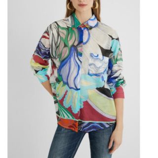 デシグアル(DESIGUAL)の新品✨タグ付き♪未開封‼️デシグアル　軽やかなマルチカラーのシャツ　　大特価‼️(シャツ/ブラウス(長袖/七分))