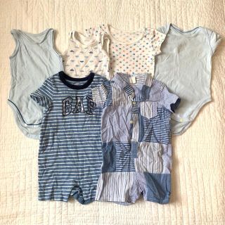 ベビーギャップ(babyGAP)の半袖　ノースリーブ　ロンパース　セット(ロンパース)