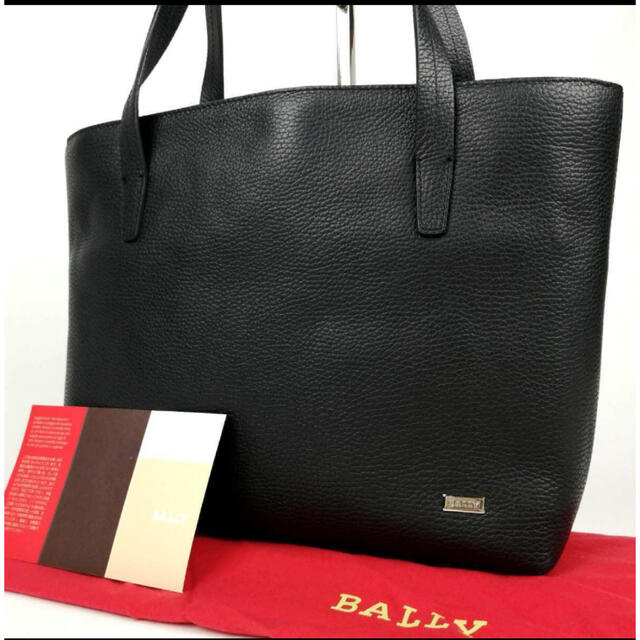 バリー BALLY トートバッグビジネス A4レザー本革ロゴブラック黒メンズ