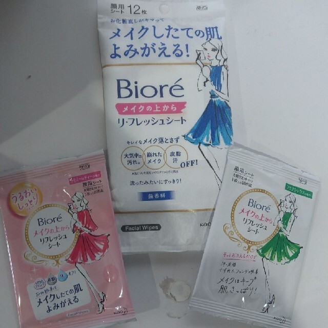 Biore(ビオレ)のビオレ メイクの上からリフレッシュシート コスメ/美容のスキンケア/基礎化粧品(化粧水/ローション)の商品写真