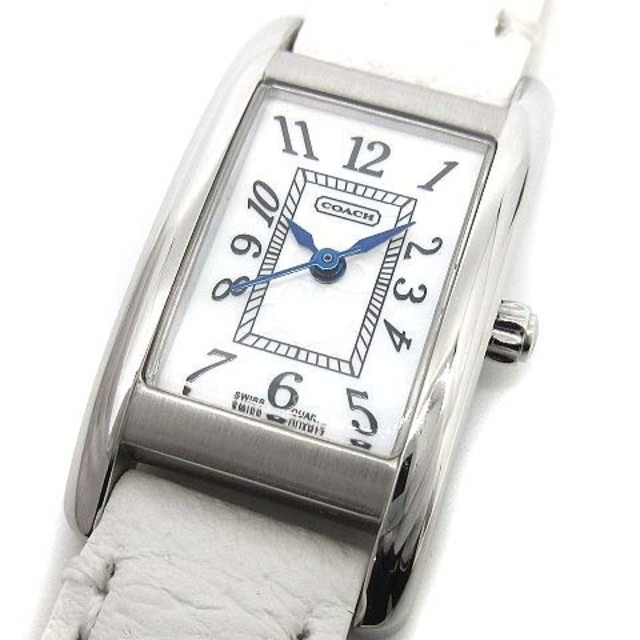 COACH(コーチ)のコーチ レキシントン ミニ エロンゲーテッド 腕時計 クォーツ 白 電池交換済み レディースのファッション小物(腕時計)の商品写真