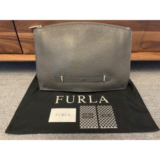 フルラ(Furla)の美品 フルラ レザークラッチバッグ(メンズ)(セカンドバッグ/クラッチバッグ)