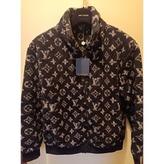 ルイヴィトン(LOUIS VUITTON)のLouis Vuitton 希少モノグラムジャカードフリースジャケット ブラック(ブルゾン)