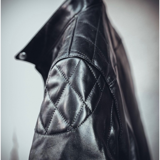 Lサイズ専用　シングルライダース　茶芯ホースハイド　馬革　レザージャケット メンズのジャケット/アウター(レザージャケット)の商品写真