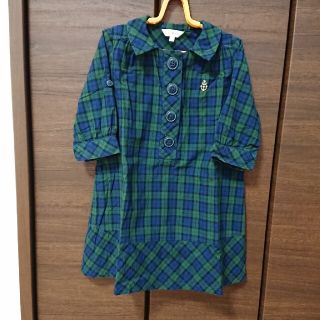 ハッシュアッシュ(HusHush)の【美品】110サイズ 女の子 シャツ ワンピース(ワンピース)