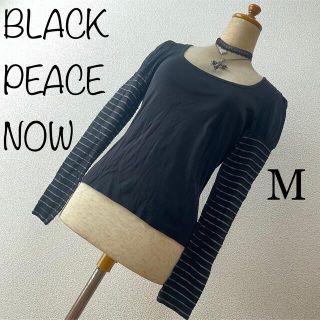 ブラックピースナウ(BLACK PEACE NOW)のBPN トップス　長袖　M 黒(カットソー(長袖/七分))