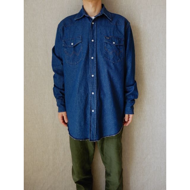 Wrangler(ラングラー)のWrangler Indigo Denim Western Shirts XL メンズのトップス(シャツ)の商品写真