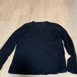 ロンT ブラック　(Tシャツ/カットソー(七分/長袖))