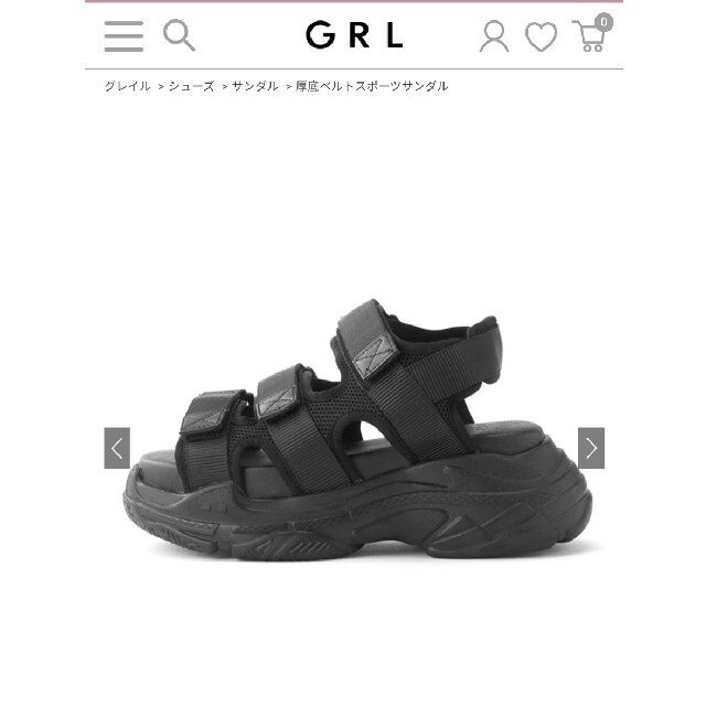 GRL(グレイル)の厚底ベルトスポーツサンダル[ci320] レディースの靴/シューズ(サンダル)の商品写真