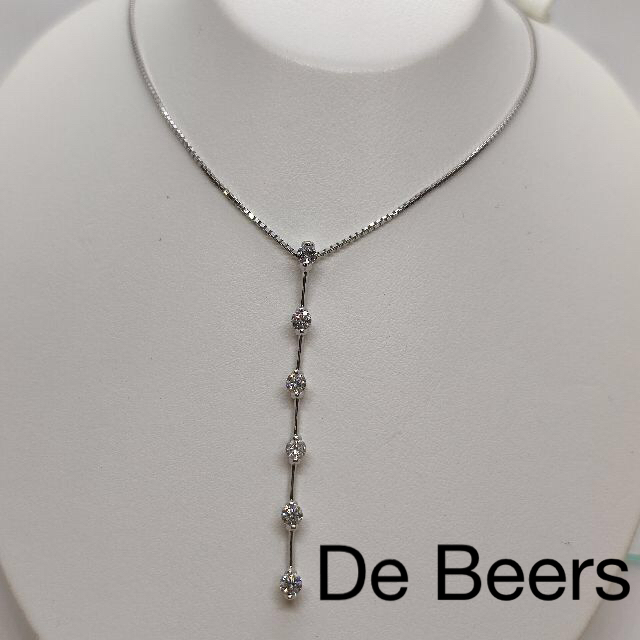 オリジナル DE BEERS - De B デビアス ダイヤ ネックレス K18WG ...