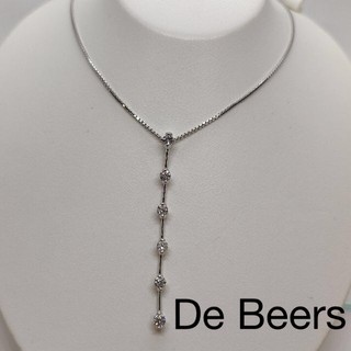 デビアス(DE BEERS)のDe Beers デビアス ダイヤ ネックレス  K18WG ジュウル(ネックレス)