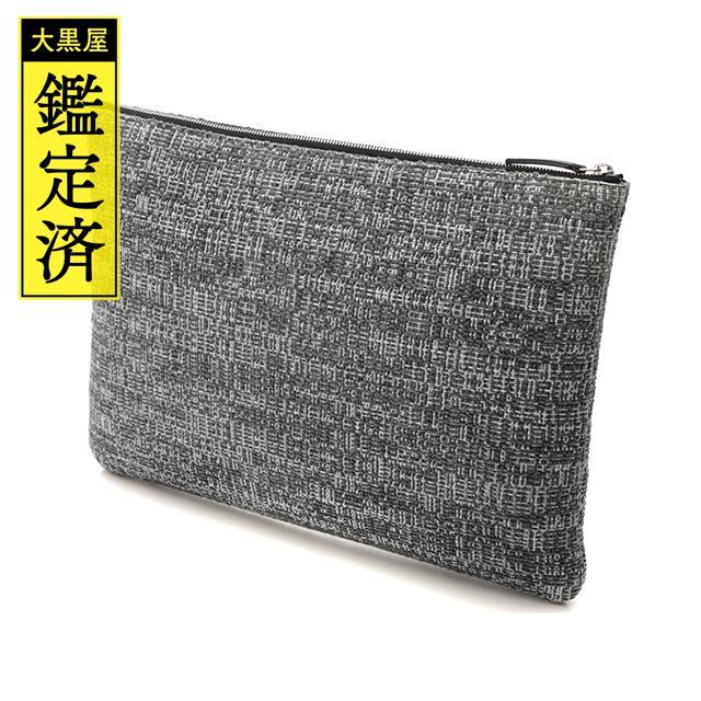 国内発送】 CHANEL - シャネル ドーヴィルクラッチ グレー/SV
