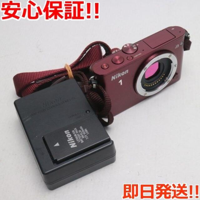 美品 Nikon 1 J3 ボディ レッド製造番号は23007962