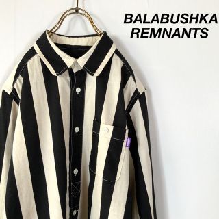 BALABUSHKA REMNANTS リネン 太ストライプ シャツ(シャツ)