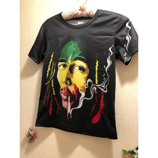 【新品】ブラック★マルチカラー　ボブマリーメンズTシャツ★ユニセックス(Tシャツ/カットソー(半袖/袖なし))