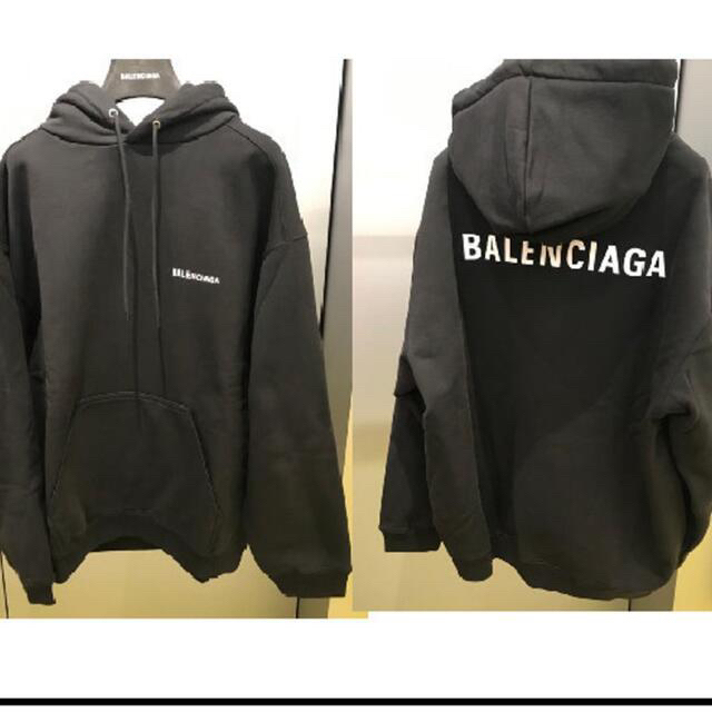 BALENCIAGA 両面ロゴ パーカー