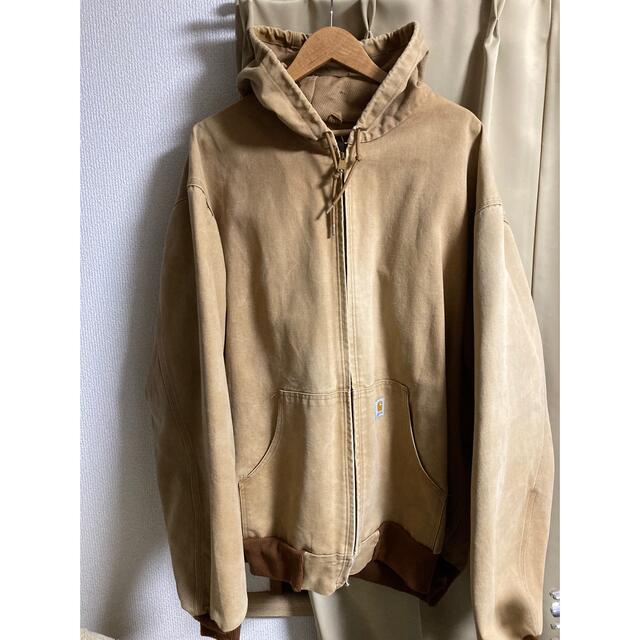 80S USA carhartt ダック地 パーカー XXL ブラウン