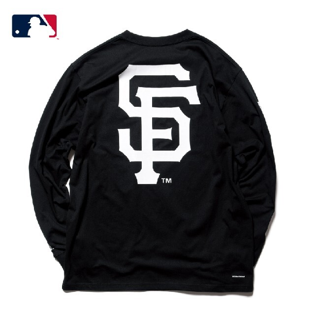 FCRBFCRB MLB TOUR L/S B&W BIG TEAM LOGO TEE