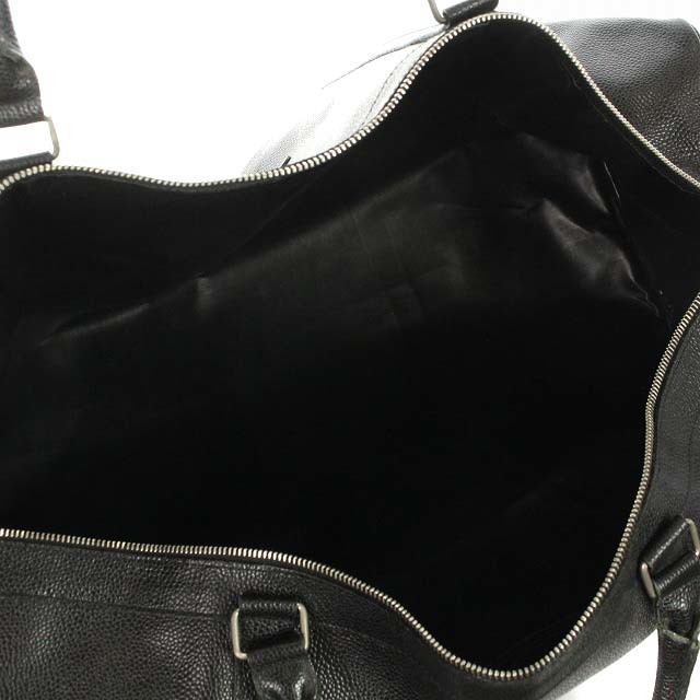 RENOMA(レノマ)のレノマ renoma ボストンバッグ レザー ロゴプレート 黒 ブラック メンズのバッグ(ボストンバッグ)の商品写真