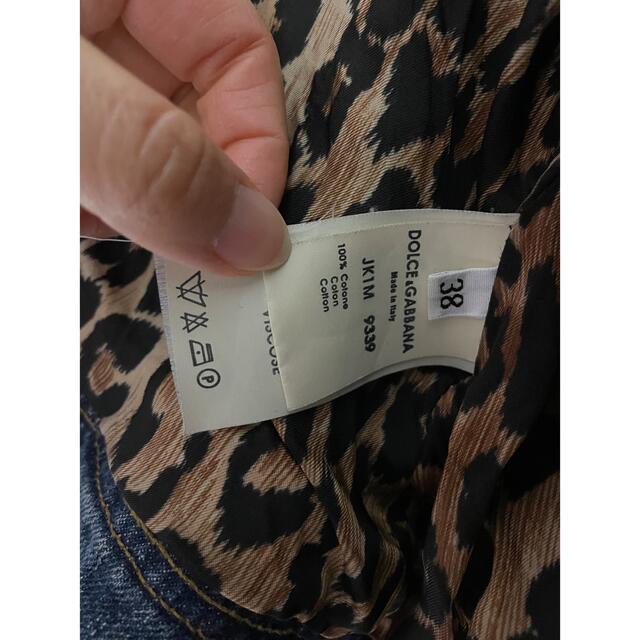 DOLCE&GABBANA デニムジャケット　レオパード40 ノーカラー DOLCE&GABBANA - 再お値下げDOLCE &GABBANAのノーカラーデニム