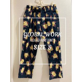 グローバルワーク(GLOBAL WORK)のGLOBAL WORK 花柄パンツ Sサイズ(カジュアルパンツ)