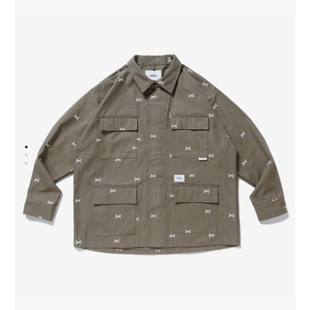 22SS WTAPS JUNGLE 01 LS GREIGE CROSSBONE