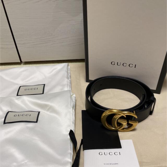 Gucci(グッチ)の【超美品】GUCCI　GGバックル　マーモント　ベルト レディースのファッション小物(ベルト)の商品写真