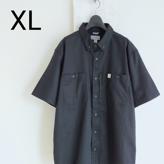 carhartt(カーハート)のカーハート　ワークシャツ　ブラック　XL　ビッグサイズ メンズのトップス(シャツ)の商品写真