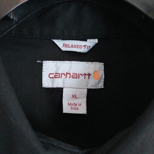 carhartt(カーハート)のカーハート　ワークシャツ　ブラック　XL　ビッグサイズ メンズのトップス(シャツ)の商品写真