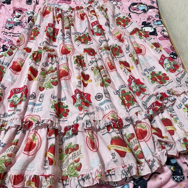 ひざ丈スカートEmily Temple cute＊Vintage Strawberryスカート